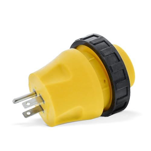ABN 15A to 30A RV Power Cord – Male to Female 3-Prong 125V AC Camper Generator Cable Adapter Electrical Converter Plug