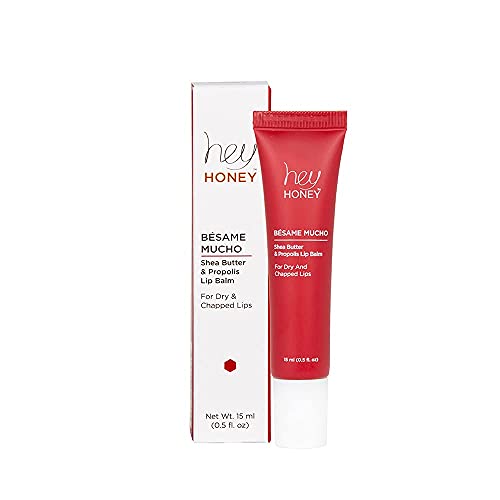 Hey Honey Besame Mucho Shea Butter & Propolis Lip Balm | For Cracked And Chapped Lips. 0.5 Oz. #TOP7