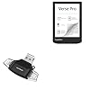 BoxWave Smart Gadget Compatible with Pocketbook Verse (6 in) – AllReader SD Card Reader, microSD Card Reader SD Compact USB – Jet Black