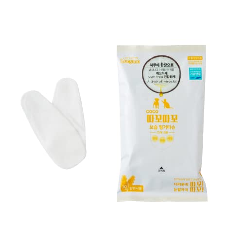 Image of 30 Pcs Moisturizing Finger Tissue for Sensitive Pets - All-in-One Cleansing and Moisturizing for Sensitive Pet's Ears and Eyes