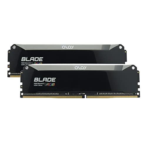 Image of OLOy DDR4 RAM 16GB (2x8GB) Piano Black Blade RGB 3600 MHz CL18 1.35V 288-Pin Desktop Gaming UDIMM (MD4U0836181BRPDA)