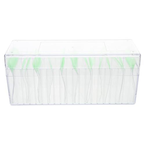 Veemoon Joyero Acrílico Transparente Portátil con 20 Bolsas de Pvc Selladas Verdes, Caja Organizadora Compacta para Pendientes y Anillos, Adecuado para Viaje y Almacenamiento Seguro