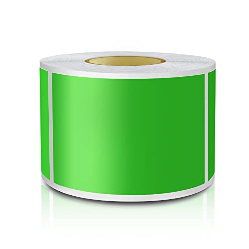 Stickers rectangle 2 x 3 cm vert à forte adhérence et surface inscriptible - 2