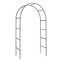 Metal Pergola Arbor, Outdoor Flower Garden Arch Trellis, Steel Garden Arbor for Climbing Plants, Wedding Decoration, 7'8" H x 4'5" W
