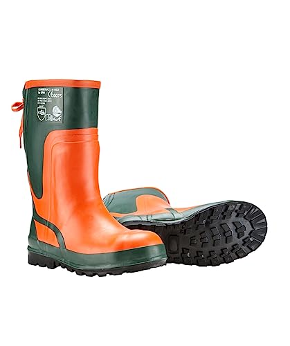 Foto von Euro PM Lumberjack III Neo Schnittschutz-Gummistiefel Grün/Orange Gr. 46