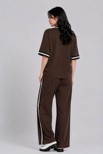 Image of Women's New York Printed Night Suit | Cotton Blend Half Sleeve Top & Wide Leg Pyjama Set | Soft Comfortable Lounge Wear | Relaxed Fit Sleepwear for Women