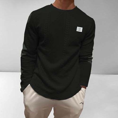 Generic Men's Adult White Loose Relaxed Round Neck Hooded Neck Pullover Sweatshirt Hoodie3