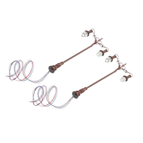 jojofuny 2個 苔?微景観ミニチュアランプ 古色白光 屋外対応耐久性小型模型園照明 ミニハウス装飾用