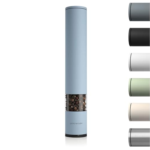 LARS NYSdiameter M Salt Pepper Mill Manual with Adjustable Ceramic Grinder from coarse to fine I Design Spice Mill (Sky Blue)