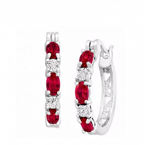 Boucles d'oreilles en boucle en argent sterling massif - Finition joaillerie polie
