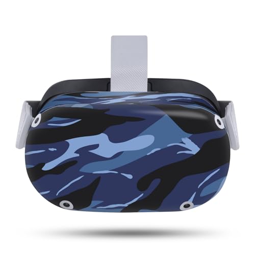 Meta Quest 2 skin bleu camo vinyle autocollant pour vos sessions de jeu immersives