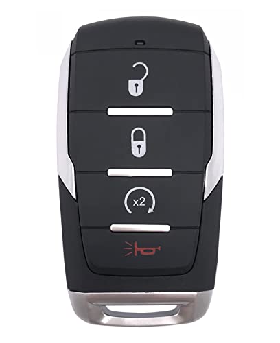Coque de clé RAM 1500 premium en noir mat pour clé intelligente 4 boutons 2019