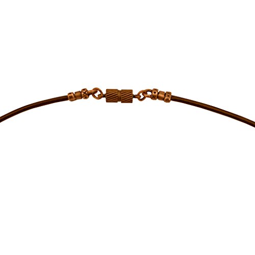 Dragonweave Antique Copper 1.8Mm Fine Brown Leather Cord Necklace With Magnetic Clasp - 20 Inches #TOP2