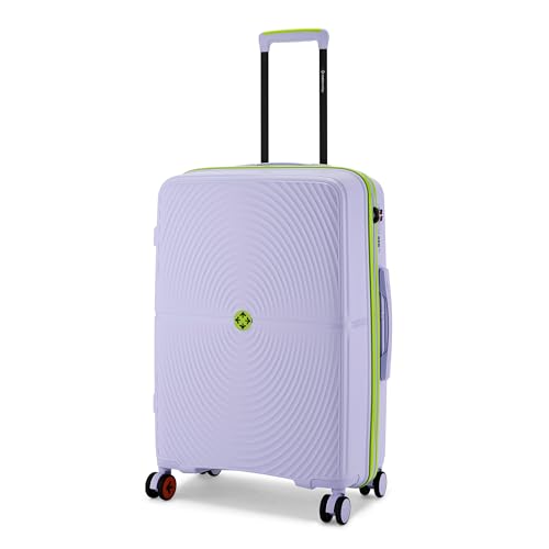 Image of Nasher Miles Bali Hard-Sided Polypropylene Check-in Luggage 24 inch | 65cm | 8 Wheels Medium Trolley Bag for Travel | Suitcase (Grey)