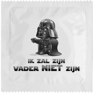 Condón humorístico Holanda - Patrón de látex fino y resistente - Estampado en Francia - Capota Rigolo para hombre (ik zal zijn vader niet zijn)