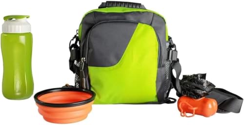 Treat Pouch Bag for Dog Training, with Poop Bag, Water Bottle & Collapsible Travel Pet Bowl, Adjustable Belt & Shoulder Strap Dog Trainer Essentials Supplies, Dog Walking Bag Holder, Green Treat Pouch Bag for Dog Training, with Poop Bag, Water Bottle & Collapsible Travel Pet Bowl, Adjustable Belt & Shoulder Strap Dog Trainer Essentials Supplies, Dog Walking Bag Holder, Green
