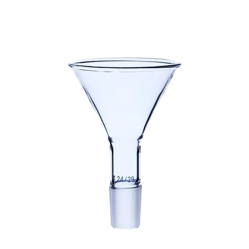 1Pcs Clear 50mm to 150mm Glass Conical Feed Funnel with Standard Ground-in Mouth for Using in Lab Experiment Supply(60mm Joint No.24)