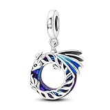 NARMO 925 Sterling Silver Charm Bracelet Dragon Charms for Bracelets