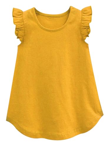 Image of A.T.U.N. (All Things UBER Nice) Girl's Polyester Regular Fit Solid Round Neck Knee Length Regular Top