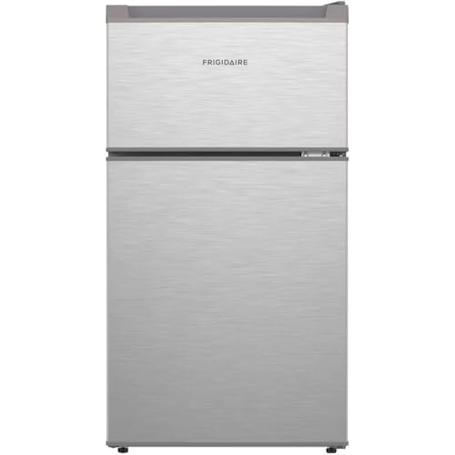 Image of 3.1 cu. ft. 2-Door Retro Mini Refrigerator in Stainless Steel