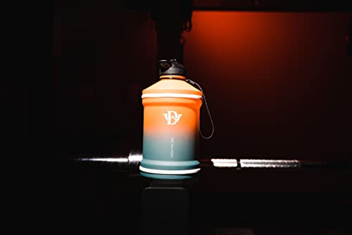 Insulated Water Bottle 2.2L, Half Gallon Sports Water Bottle With Carrying Handle, Leak Proof, Sports Water Jug For Camping Traveling Training Bicycle Hiking Gym Outdoor (Grey) #TOP4