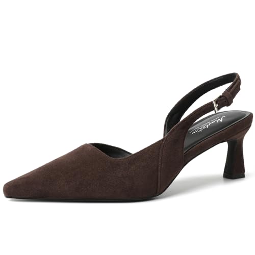 Mostrin kitten heels with slingback and pointed toe