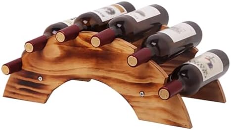 Creative Bridge-Shaped Wooden Wine Rack, Sturdy Multi-Colored Arch Design, Easy to Assemble, Perfect for Kitchens, Living Rooms, and Restaurants