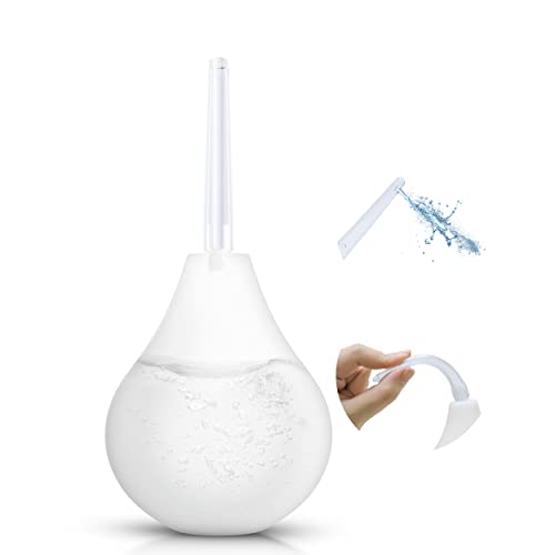 Poire a Lavement Intime Anale, Poire de Lavement Intime Femme Homme 224ML, Poire Lavement Rectale En Silicone Médicale, Douches Anale et Vaginale Sans BPA (Transparent) Cover
