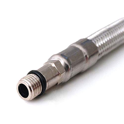 Xcel Home 2X M8 (8mm) X 1/2 BSP Flexible Tap Connectors (300mm) Pair | Stainless Steel Braided Flexi Pipe Tails Hoses for Kitchen Bathroom Basin & Monobloc Mixer Taps | Durable & Water Leakproof