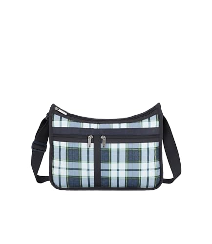 LeSportsac Deep Blue Tartan Deluxe Everyday Crossbody Bag + Cosmetic