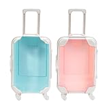 HOPCNF Coffret Cadeau Mini Valise,2 Pièces Cadeau d'argent De Voyage, Valise Miniature pour éTui à Argent De Voyage comme Cadeau d'argent Doux Et Exquis, IdéAl pour Offrir Aux Enfants