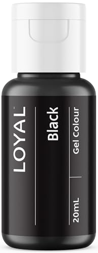 Image of Loyal Gel Food Coloring | Vibrant Color for Buttercream, Fondant, Royal Icing, Gum Paste, Marzipan and Cake Batter | Gel-Based Concentrated Food Dye - 20ml Black