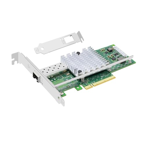 Adaptador de red de servidor de 10 gigabit con fibra óptica PCI-E X8 y chip Intel
