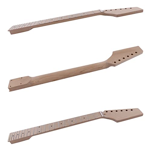 Image of Leo Jaymz DIY TL Style Electric Guitar Kits Roasted Maple Neck and Maple Fingerboard - Mahogany Body and Frameless Pickups - 2 point tremolo bridge - Pluggable wires