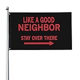 Material de calidad: esta bandera está hecha de tela de poliéster 100% duradera y de alta calidad que puede volar con orgullo en muchas celebraciones por venir, esta bandera está cosida doble alrededor del borde y reforzada por el encabezado y dos ojales