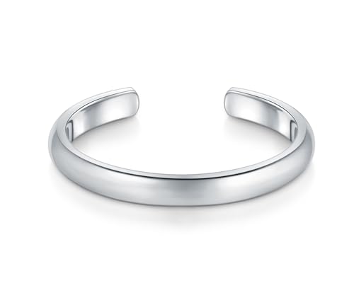 Image of BORUO Toe Rings - 925 Sterling Silver Band Ring - Waterproof 14K Gold Plated Toe Rings - Sterling Silver Rings for Women, 2 mm, 3mm, 4mm