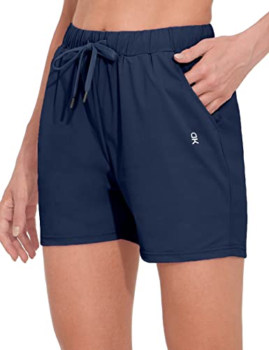 Little Donkey Andy Women's 3.5 Inch Running Shorts Ultra Stretch Quick Dry Lightweight Cool Hiking Shorts Navy Blue Xl #TOP1