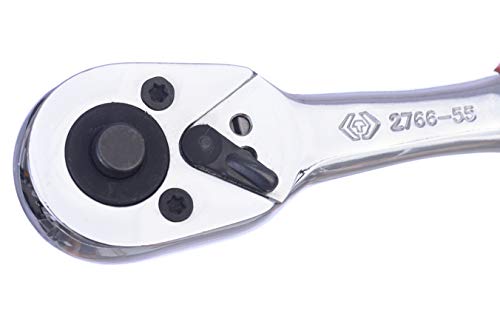 KingTony BR Mini Catraca Reversível 1/4 Com Cabo De Borracha Kingtony Br 2766-55G