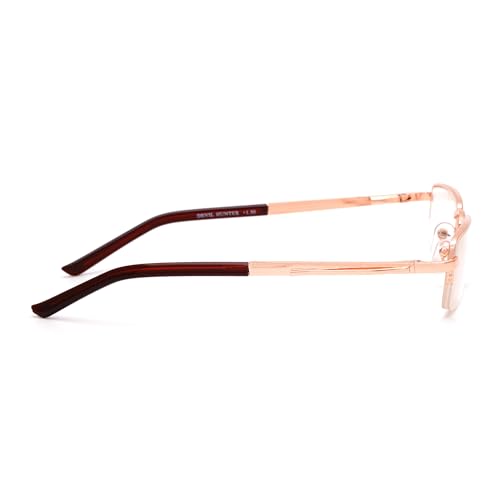 Image of Half Rim Reading Glass for Men and Women | Lightweight Rectangular Design | Scratch-Resistant Lens | Soft Silicone & Adjustable Nose Pads | Suitable for All Face Types