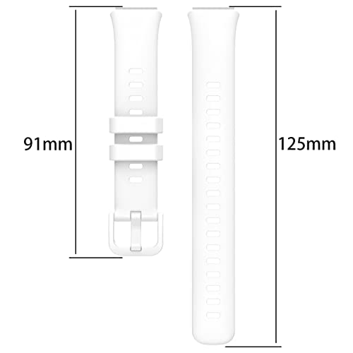 Wuwocj 2-Pack Soft Silicone Sport Bands Compatible With Huawei Band 7 Smartwatch (Pink/White) #TOP3