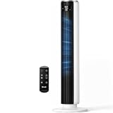 Levoit 25dB Tower Fan for Bedroom, 26ft/s Velocity Standing Fan, 90° Oscillating Cooling Fans for Home, 12 Speeds, LED Display, 4 Modes, 12H Timer, Bladeless, Remote Control, 36 inch