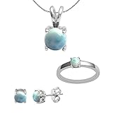 Edelstein: Larimar Round Cab 5 mm.