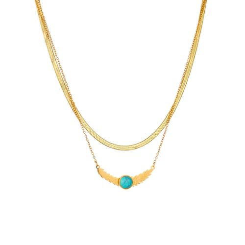 Collier plume et pierre verte : un bijou tendance 2 en 1 pour sublimer vos tenues d'été