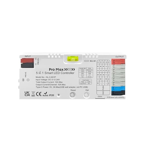 Variateur LED Controller 3.0 RGBW connecté 5 en 1 avec commande vocale