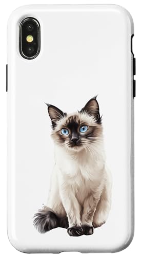 Sweet Ragdoll Cat Blue Eyes �L �L �y�b�g�D�� �X�}�z�P�[�X iPhone X/XS �p