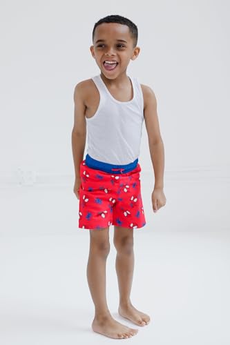 Image of Marvel Boys' Swimwear 2-Piece Rashguard and Swim Trunks Set Toddler to Big Kid