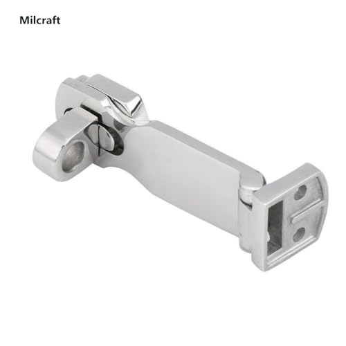 Marine Grade Stainless Steel Heavy Duty Door Hasp with Turning Padlock Eye Mount - Image 4