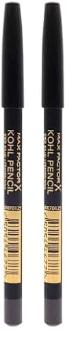 Max Factor Kohl Kajal Charcoal Grey 50 – Grauer Kajal perfekt für Smokey Eyes – Lidstrich auftragen leicht gemacht – 1 x 4 ml | 4 ml (2er Pack)