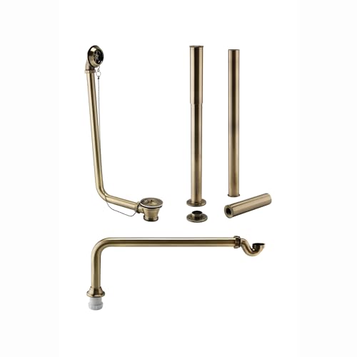 ENKI Vidage pour baignoire bonde à clapet design arrondi chromé