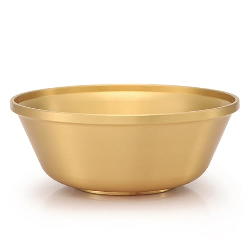UPTALY 2 pcs Solid Brass Bowls (4'' x 1.5'', 6.8 oz/per), Gold, Small, Metal Seasoning Dishes, Unbreakable, Mini Water Offering Cup, for Serving, Dining, Decoration, Dipping, Sauces, Candles